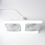 🌬️✨ Dual ceiling fan with LED light – modern design with remote control for the living room and bedroom