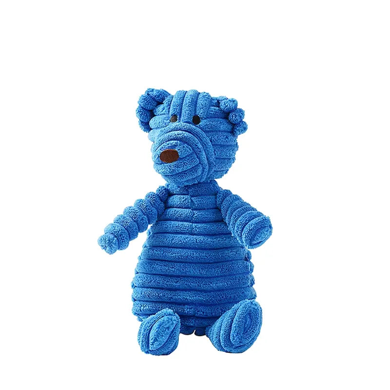 WhiskerWorks Pet Dental Chew Toy Bundle | Set of 4 Plush Animal Toys