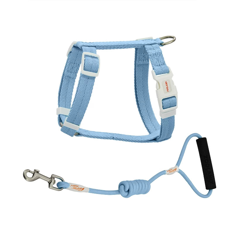 Adjustable Cat Harness Leash Set – Escape-Proof H-Style Walking Vest