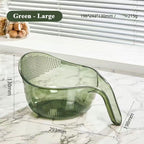 🍚💦50% OFF – Multipurpose Rice Washing Bowl Strainer with Handle – Wash, Rinse & Drain in 1 Bowl! | No More Messy Sinks | Kitchen Must-Have ✨